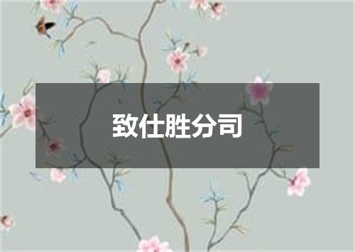 致仕胜分司