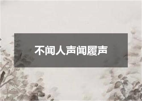 不闻人声闻履声
