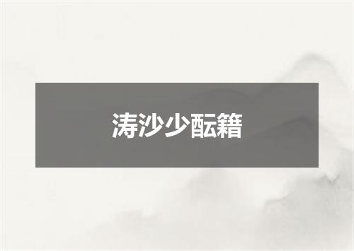 涛沙少酝籍