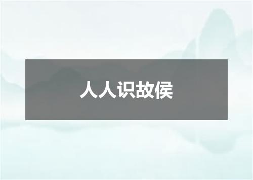 人人识故侯