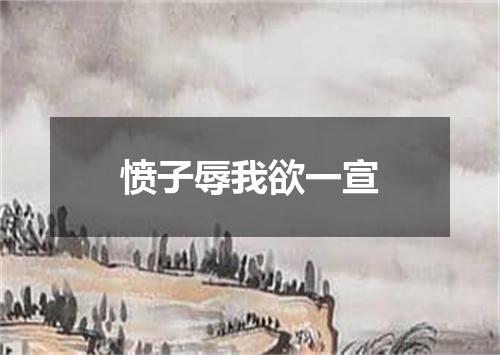 愤子辱我欲一宣
