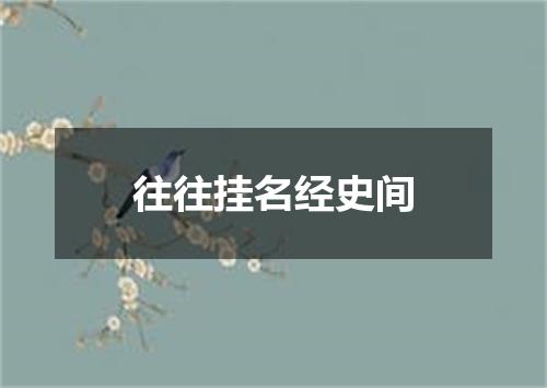 往往挂名经史间