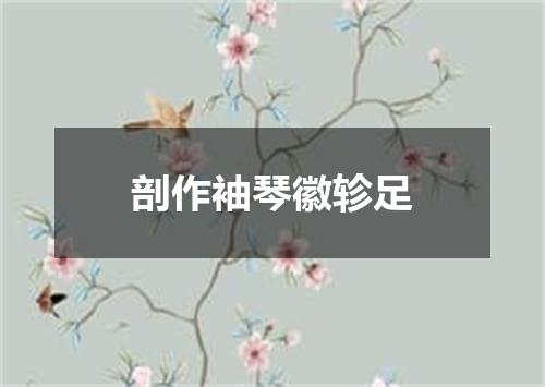 剖作袖琴徽轸足