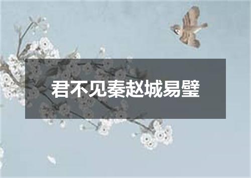 君不见秦赵城易璧