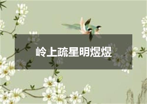 岭上疏星明煜煜