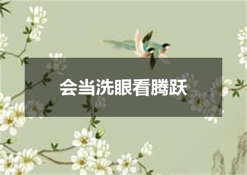 会当洗眼看腾跃