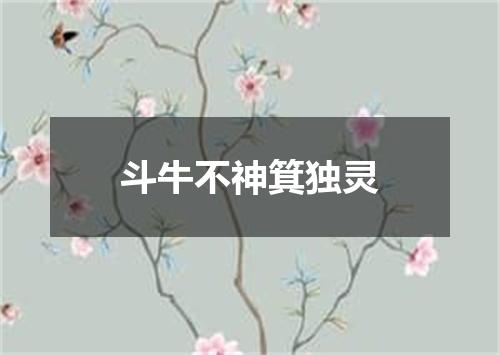 斗牛不神箕独灵