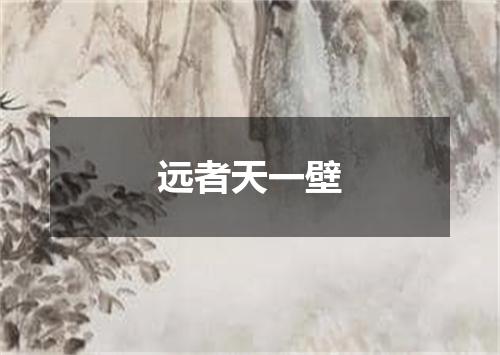 远者天一壁