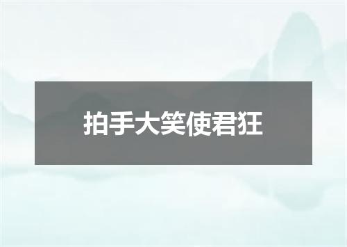 拍手大笑使君狂