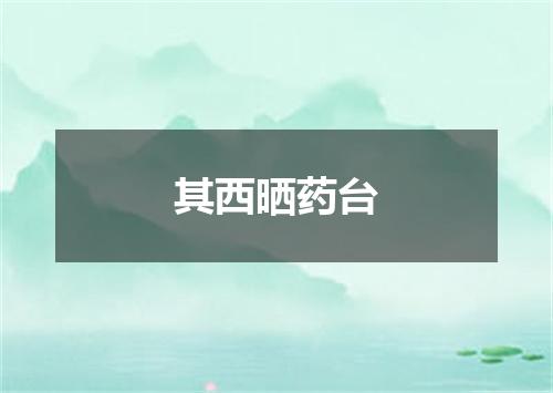 其西晒药台