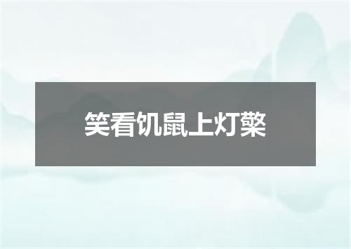 笑看饥鼠上灯檠