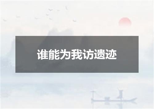 谁能为我访遗迹
