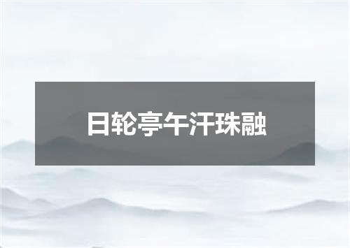 日轮亭午汗珠融