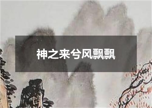 神之来兮风飘飘