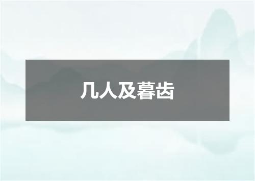 几人及暮齿