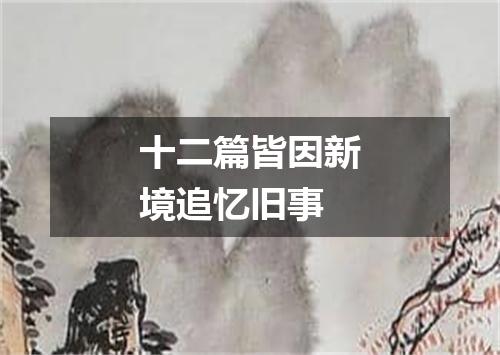十二篇皆因新境追忆旧事