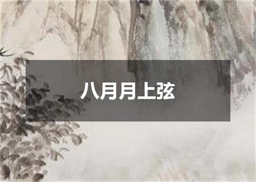 八月月上弦