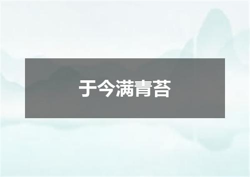 于今满青苔