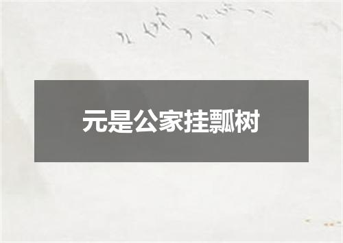元是公家挂瓢树
