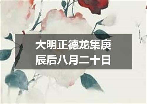 大明正德龙集庚辰后八月二十日