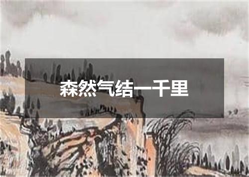 森然气结一千里