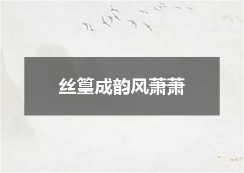丝篁成韵风萧萧
