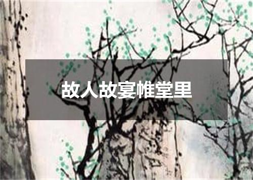 故人故宴帷堂里