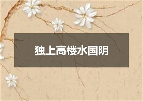 独上高楼水国阴