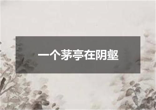 一个茅亭在阴壑