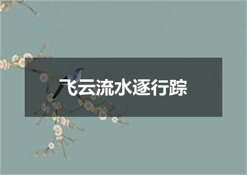 飞云流水逐行踪