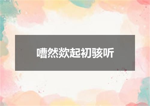 嘈然欻起初骇听