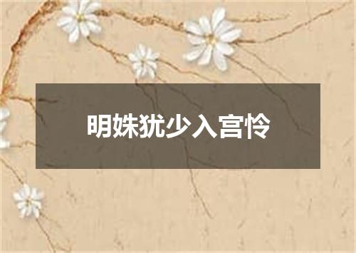 明姝犹少入宫怜