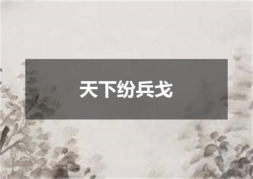 天下纷兵戈