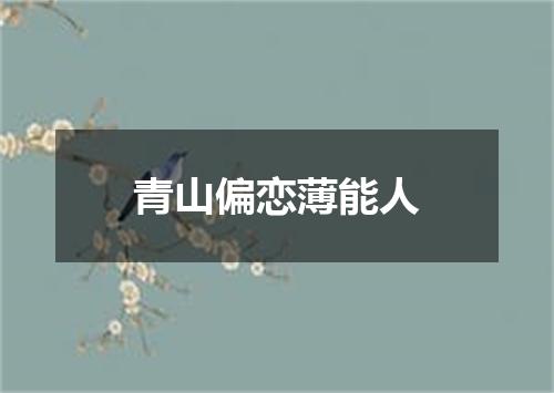 青山偏恋薄能人