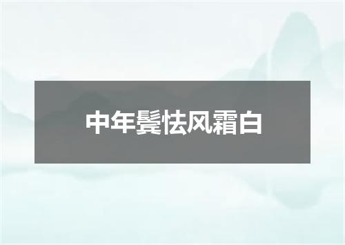 中年鬓怯风霜白