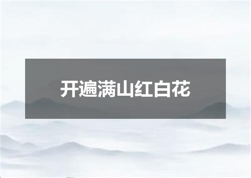 开遍满山红白花