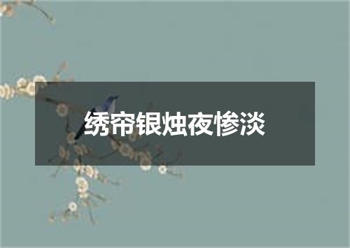 绣帘银烛夜惨淡