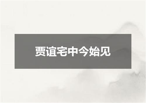 贾谊宅中今始见