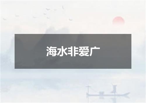 海水非爱广