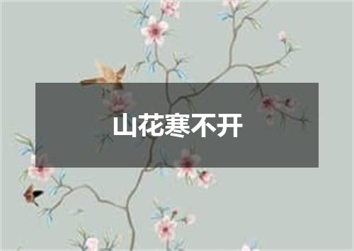 山花寒不开