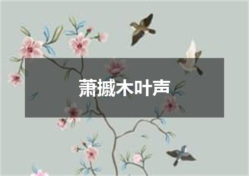 萧摵木叶声