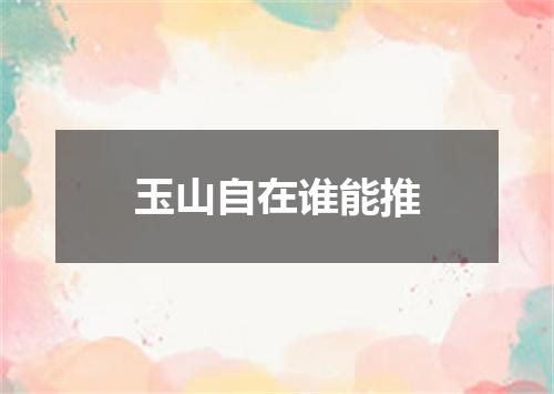 玉山自在谁能推