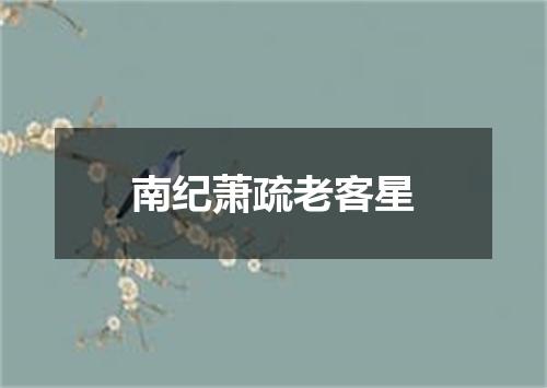 南纪萧疏老客星