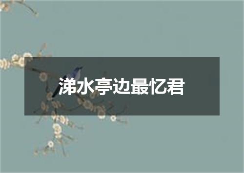 涕水亭边最忆君