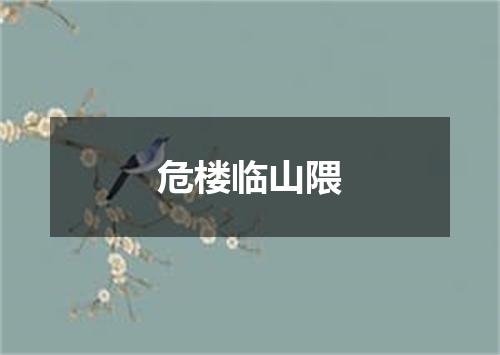 危楼临山隈