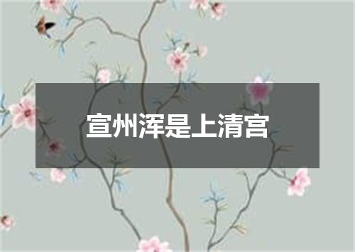 宣州浑是上清宫