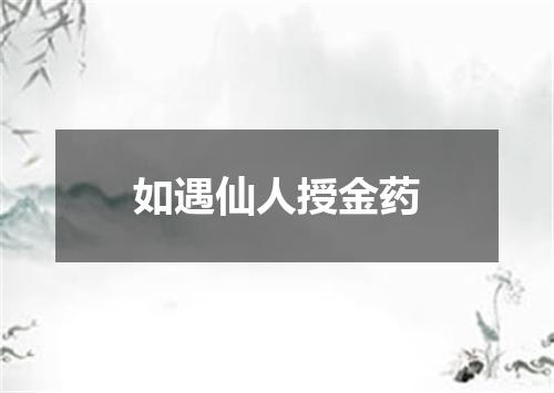 如遇仙人授金药