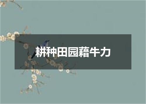 耕种田园藉牛力