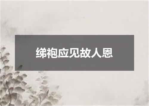 绨袍应见故人恩