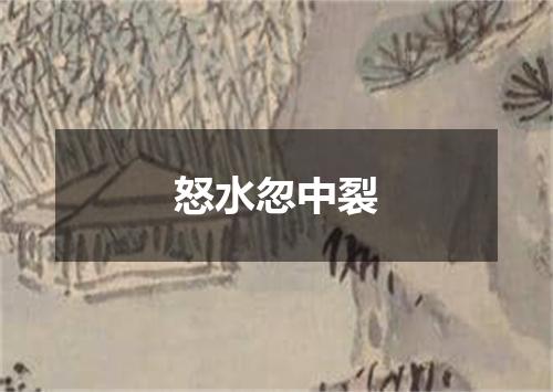 怒水忽中裂